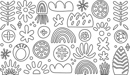 Minimalist Black and White Doodles