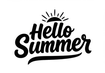 Hello summer graphic design illustration