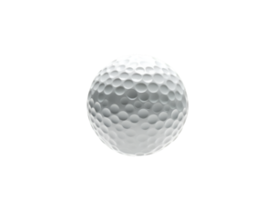 Isolated golf ball suspended in mid-air showcases the captivating dynamics of motion, embodying precision, competition, and the artistry of golfing