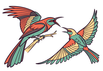 Obraz premium vector illustration of a bird