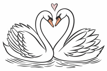 swans and heart © Sumon