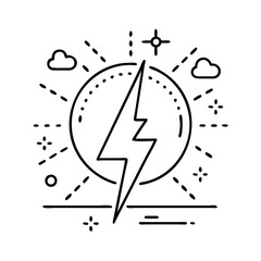 lightning bolt icon, lightning bolt vector illustration-simple illustration of lightning bolt, perfect for lightning bolt logos and icons