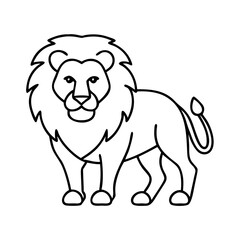 Obraz premium lion icon, lion vector illustration-simple illustration of lion, perfect for lion logos and icons