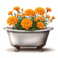 orange flower in a pot