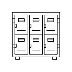 locker icon, locker vector illustration-simple illustration of locker, perfect for locker logos and icons