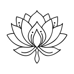 lotos icon, lotos vector illustration-simple illustration of lotos, perfect for lotos logos and icons