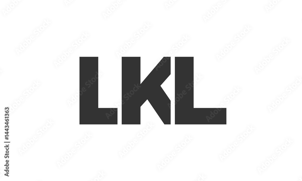 Fototapete lkl logo design template with strong and modern bold text. initial based vector logotype featuring s