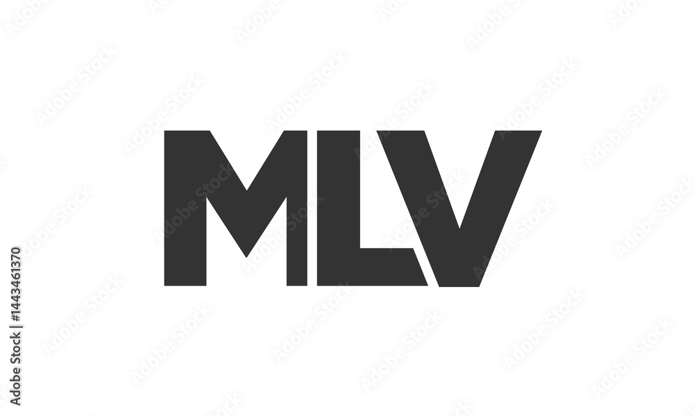 Fototapete mlv logo design template with strong and modern bold text. initial based vector logotype featuring s