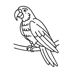 macaw icon, macaw vector illustration-simple illustration of macaw, perfect for macaw logos and icons
