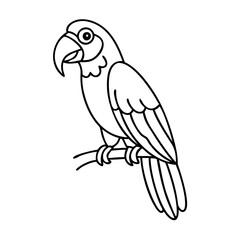 macaw icon, macaw vector illustration-simple illustration of macaw, perfect for macaw logos and icons