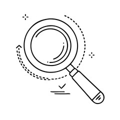magnifying glass icon, magnifying glass vector illustration-simple illustration of magnifying glass, perfect for magnifying glass logos and icons