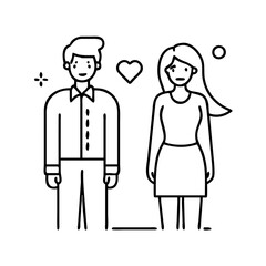 man and woman icon, man and woman vector illustration-simple illustration of man and woman, perfect for man and woman logos and icons