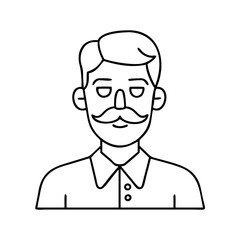 man face icon, man face vector illustration-simple illustration of man face, perfect for man face logos and icons
