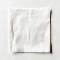 Obraz premium Simple white napkin dining table product image minimalist environment top-down view everyday dining essentials