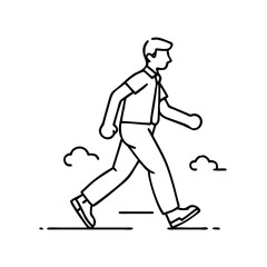 man walking icon, man walking vector illustration-simple illustration of man walking, perfect for man walking logos and icons