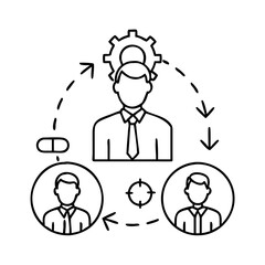 management icon, management vector illustration-simple illustration of management, perfect for management logos and icons