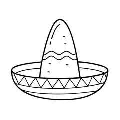 mexican sombrero hat icon, mexican sombrero hat vector illustration-simple illustration of mexican sombrero hat, perfect for mexican sombrero hat logos and icons