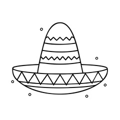 mexican sombrero hat icon, mexican sombrero hat vector illustration-simple illustration of mexican sombrero hat, perfect for mexican sombrero hat logos and icons