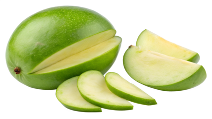 avocado on white background