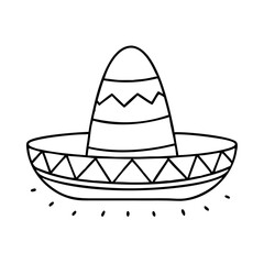 mexican sombrero hat icon, mexican sombrero hat vector illustration-simple illustration of mexican sombrero hat, perfect for mexican sombrero hat logos and icons