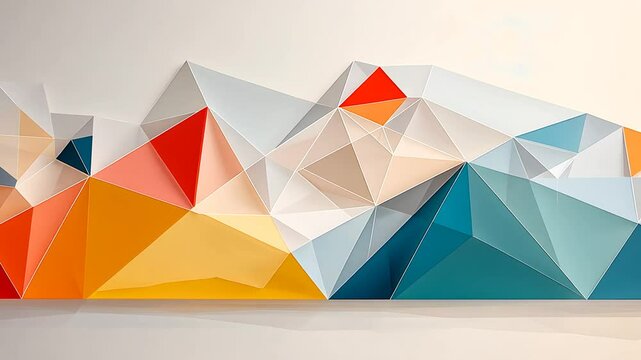 Abstract polygonal mountain range design