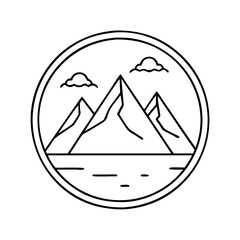 mountain peak logo icon, mountain peak logo vector illustration-simple illustration of mountain peak logo, perfect for mountain peak logo logos and icons