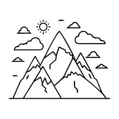 mountains ranges icon, mountains ranges vector illustration-simple illustration of mountains ranges, perfect for mountains ranges logos and icons