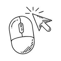mouse click cursor icon, mouse click cursor vector illustration-simple illustration of mouse click cursor, perfect for mouse click cursor logos and icons