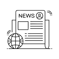 news icon, news vector illustration-simple illustration of news, perfect for news logos and icons