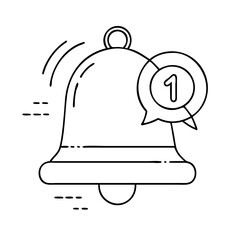notification message bell icon, notification message bell vector illustration-simple illustration of notification message bell, perfect for notification message bell logos and icons