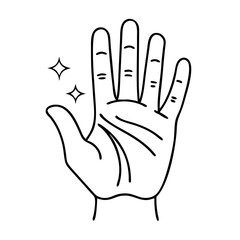 open palm hand flat icon, open palm hand flat vector illustration-simple illustration of open palm hand flat, perfect for open palm hand flat logos and icons