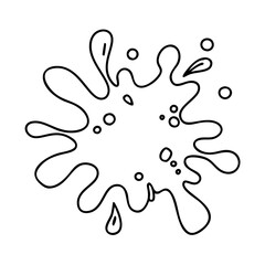 Obraz premium orange paint splash icon, orange paint splash vector illustration-simple illustration of orange paint splash, perfect for orange paint splash logos and icons