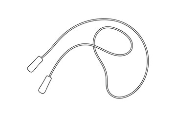 Simple outline illustration of skipping rope for fitness and exercise