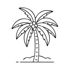Obraz premium palm tree icon, palm tree vector illustration-simple illustration of palm tree, perfect for palm tree logos and icons