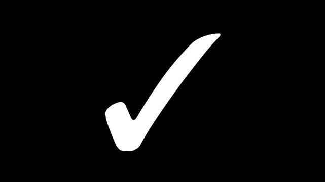 Minimalist Check Mark Animation, Animated Check Mark Icon