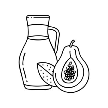 recommend clip art: papaya juice icon, papaya juice vector illustration-simple illustration of papaya juice, perfect for papaya juice logos and icons