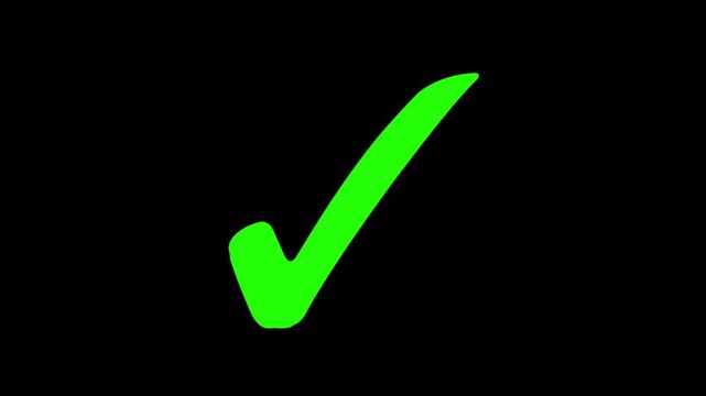 Minimalist Check Mark Animation, Animated Check Mark Icon