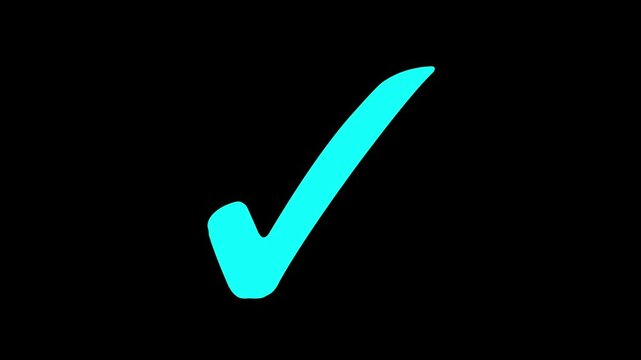 Minimalist Check Mark Animation, Animated Check Mark Icon
