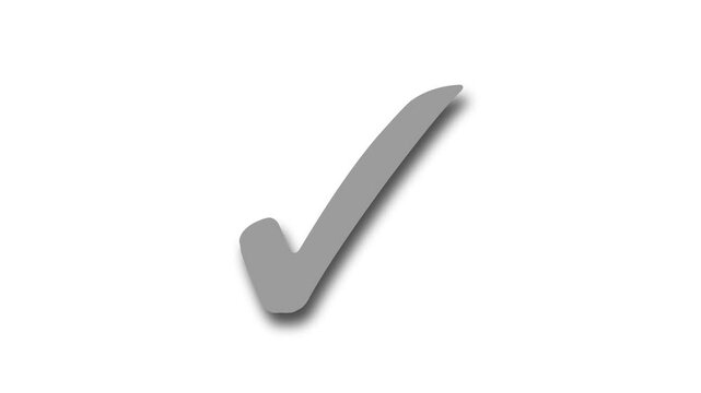 Minimalist Check Mark Animation, Animated Check Mark Icon