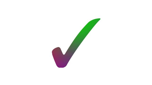 Minimalist Check Mark Animation, Animated Check Mark Icon