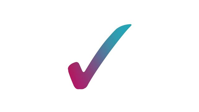 Minimalist Check Mark Animation, Animated Check Mark Icon