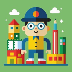 Colorful Toy Building Blocks