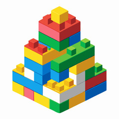 Fototapeta premium Colorful Toy Building Blocks