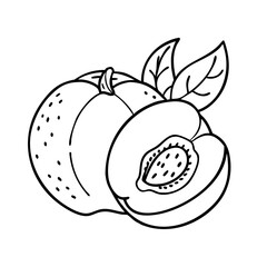 peach icon, peach vector illustration-simple illustration of peach, perfect for peach logos and icons