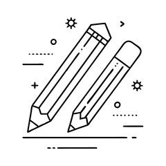 pencil icon, pencil vector illustration-simple illustration of pencil, perfect for pencil logos and icons