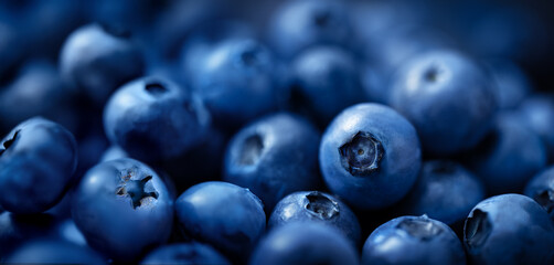 Fresh Blueberries Set Against a Beautiful and Vibrant Colorful Background