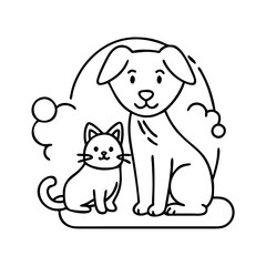 pet icon, pet vector illustration-simple illustration of pet, perfect for pet logos and icons