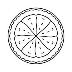 pie icon, pie vector illustration-simple illustration of pie, perfect for pie logos and icons