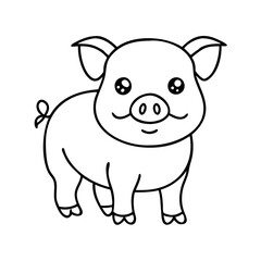 piggy icon, piggy vector illustration-simple illustration of piggy, perfect for piggy logos and icons