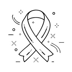 pink ribbon icon, pink ribbon vector illustration-simple illustration of pink ribbon, perfect for pink ribbon logos and icons